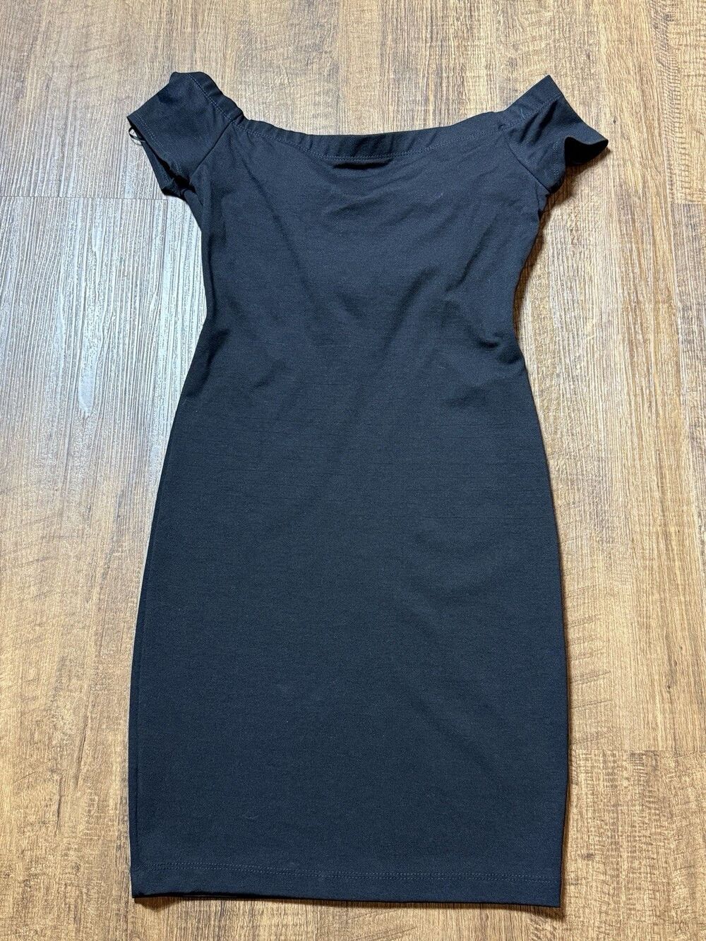 Karlie Dress Womens Medium M Black Off The Shoulder Bow Back Short Sheath USA Md